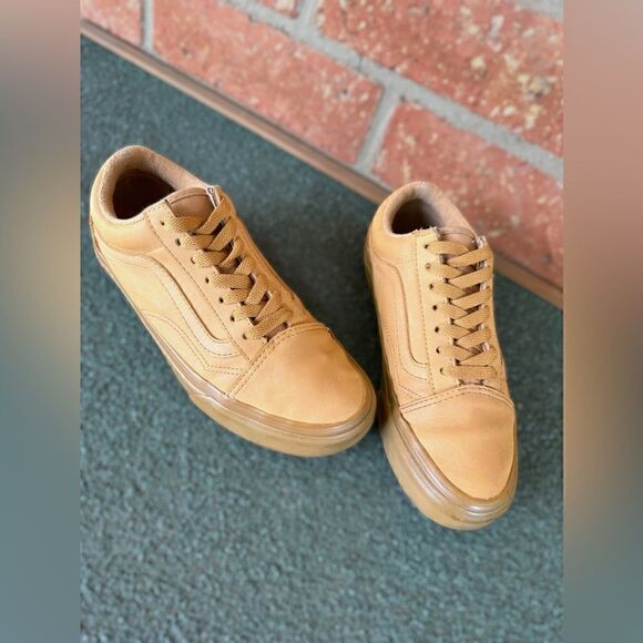 Vans Old Skool Mono Gum Vansbuck - Khaki size 5 M 6.5 W - Picture 3 of 12